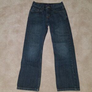 Levi Strauss Boys Jeans 514 Slim Straight 25x25 10 Reg Dark Wash Denim Pants